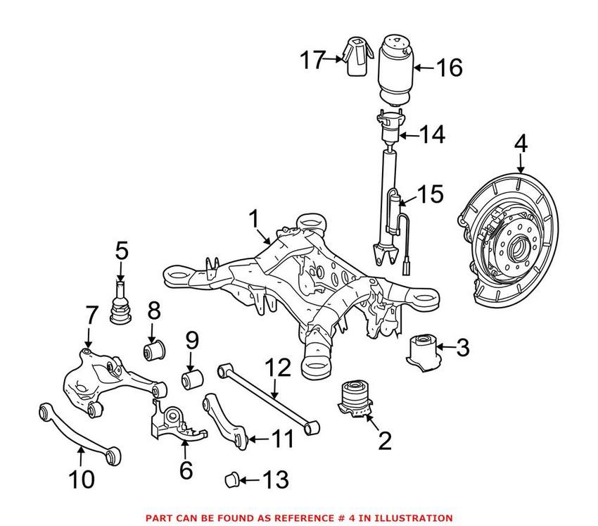 Mercedes Suspension Knuckle - Rear Passenger Right 1643501408